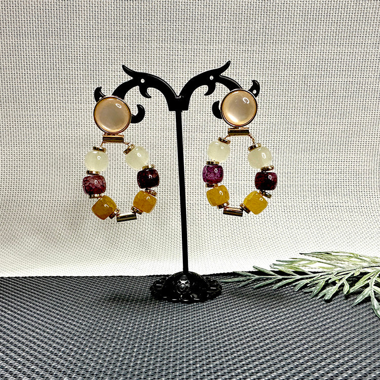 CONTEMPORARY DROP BEADS EARRINGS